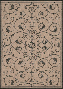 Recife Veranda Cocoa/Black Area Rug
