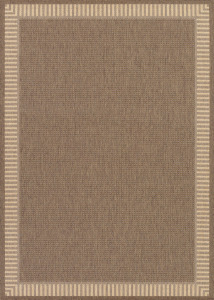 Recife Wicker Stitch Cocoa/Natural Area Rug