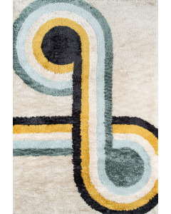 Retro RET-3 Blue Area Rug