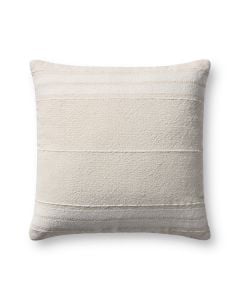 Selena PMH0076 Ivory/Natural 18" x 18" Throw Pillow