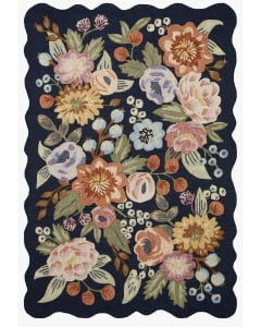 Silhouette SIH-01 Navy Area Rug