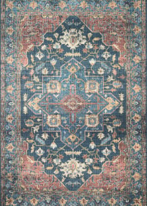 Skye SKY-08 Denim/Brick Area Rug
