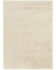 Soft Plush Rabbit Fur SFF01 Beige Area Rug