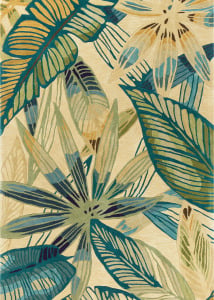 Sparta 3154 Ivory/Teal Nassau Area Rug