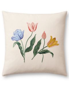 Tulips PRP0059 Multi 22" x 22" Throw Pillow