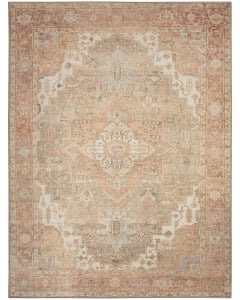 Vintage Washables VWS07 Coral Taupe Area Rug