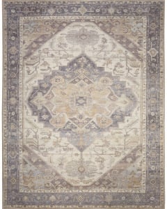 Vintage Washables VWS13 Ivory Purple Area Rug