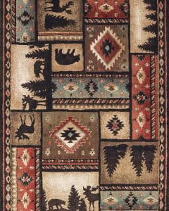 Woodlands 1041c Black/Multi Area Rug