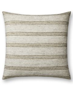 Zephyr PAL0040 Ivory/Olive 22" x 22" Throw Pillow