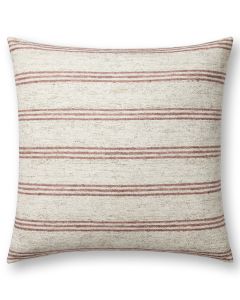 Zephyr PAL0040 Natural/Wine 22" x 22" Throw Pillow