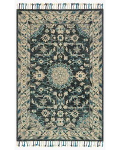 Zharah ZR-02 Teal/Grey Area Rug