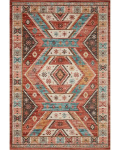 Zion ZIO-05 Red/Multi Area Rug