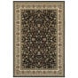 Kashan 108b Black/Ivory Area Rug