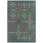 Latitude 709b Blue/Orange Area Rug