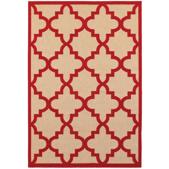 Cayman 660r Sand/Red Area Rug