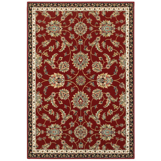 Kashan 370r Red/Multi Area Rug