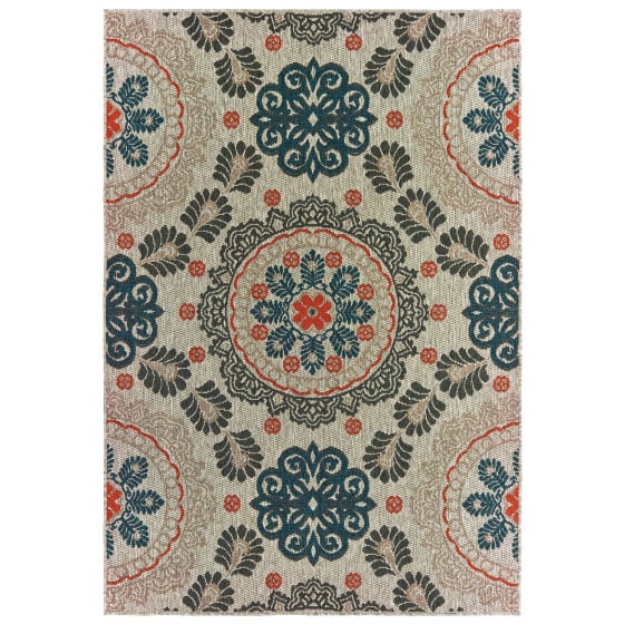 Latitude 1903w Grey/Blue Area Rug