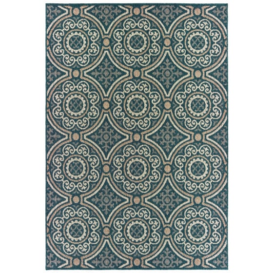 Latitude 609b Blue/Grey Area Rug