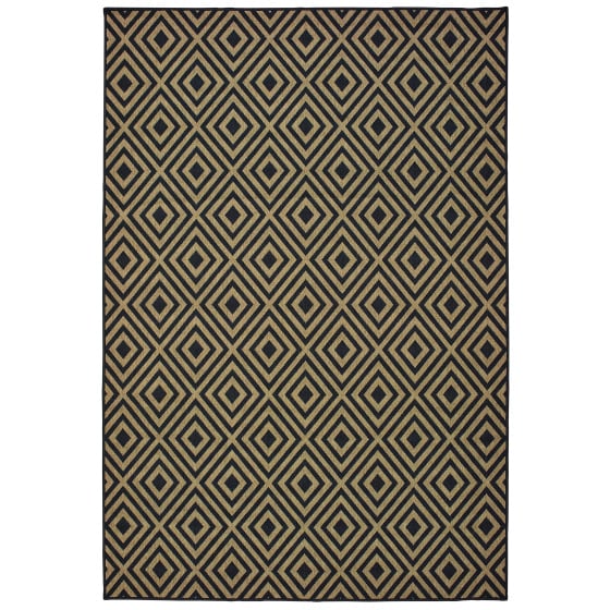 Marina 2335k Black/Tan Area Rug