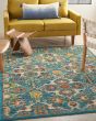 Allur ALR03 Turquoise Ivory Area Rug