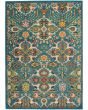 Allur ALR03 Turquoise Ivory Area Rug