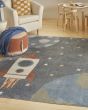 Astra Machine Washable ASW06 Sky Blue Rug