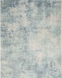 Astra Machine Washable ASW07 Blue Ivory Rug
