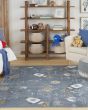 Astra Machine Washable ASW18 Blue Rug