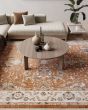 Astra Machine Washable ASW20 Rust Ivory Area Rug