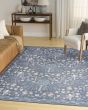 Botanical Washables BOT04 Blue Multicolor Area Rug