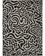 Castille Graffiti Black/White 5'3"x7'6" Area Rug