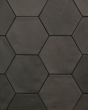 Celine Black Matte Glazed Porcelain 4.5"x4" Hexagon Field Tile