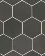 Celine Black Matte Glazed Porcelain 4.5"x4" Hexagon Field Tile