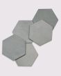 Celine Blue Matte Glazed Porcelain 4.5"x4" Hexagon Field Tile