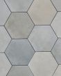 Celine Blue Matte Glazed Porcelain 4.5"x4" Hexagon Field Tile