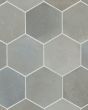 Celine Blue Matte Glazed Porcelain 4.5"x4" Hexagon Field Tile