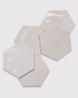 Celine Glossy White Glazed Porcelain 4.5"x4" Hexagon Field Tile