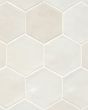 Celine Glossy White Glazed Porcelain 4.5"x4" Hexagon Field Tile