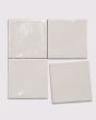 Celine Glossy White Glazed Porcelain 4"x4" Square Field Tile