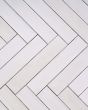 Celine Matte White Glazed Porcelain 2.5"x12" Field Tile