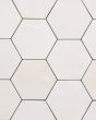 Celine Matte White Glazed Porcelain 4.5"x4" Hexagon Field Tile