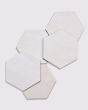 Celine Matte White Glazed Porcelain 4.5"x4" Hexagon Field Tile