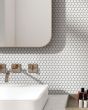 Circuit White 1x1 Hexagon Matte Tile