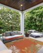 Dahlia 1403 Ivory/Rust Tropical Border Area Rug