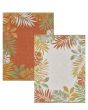 Dahlia 1403 Ivory/Rust Tropical Border Area Rug