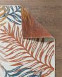 Dahlia 1405 Blue/Rust Palms Area Rug