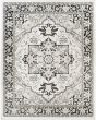 Dekor DEK08 Ivory Charcoal 2'x4' Area Rug