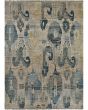 Desi Mahal Natural-Blue 6'x9' Area Rug