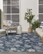 Garden Oasis GOA03 Navy Area Rug