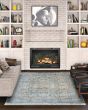 Halli Antique Lavar Sky Blue Stone Area Rug